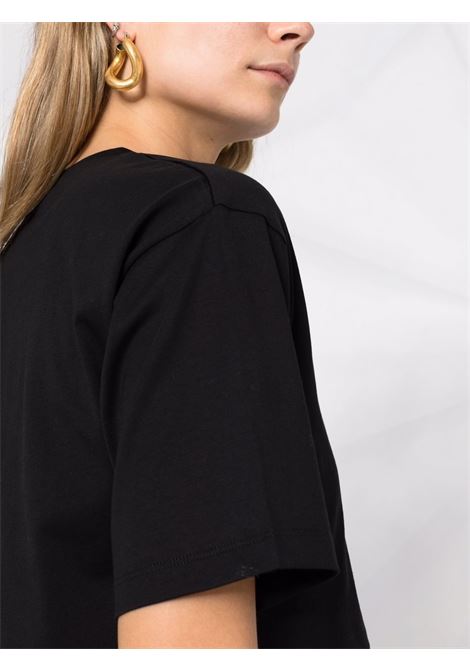 T-shirt crop in nero Loulou studio - donna LOULOU DE SAISON | GUPOBLK